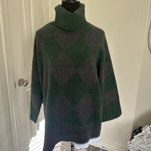 FREE PEOPLE Harley Turtleneck PULLOVER SWEATER $248 XS Green Gray